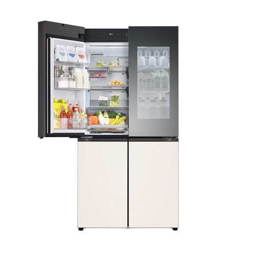 LG디오스 냉장고렌탈 오브제 노크온 더블매직스페이스 냉장고 M874GKB551S  등록설치비면제 3년주기 방문관리